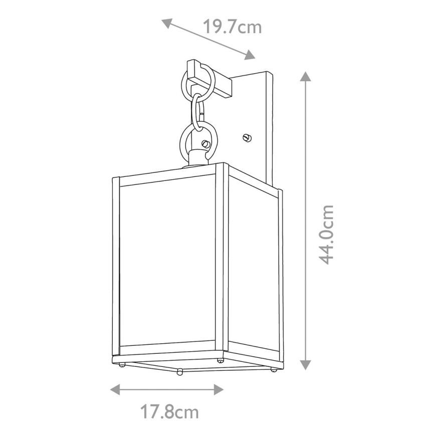 Quintiesse - Außenwandleuchte LAHDEN M 1xE27/60W/230V IP44 schwarz/gold