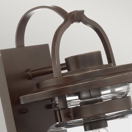 Quintiesse - Außenwandleuchte LASALLE M 1xE27/60W/230V IP44, bronzefarben