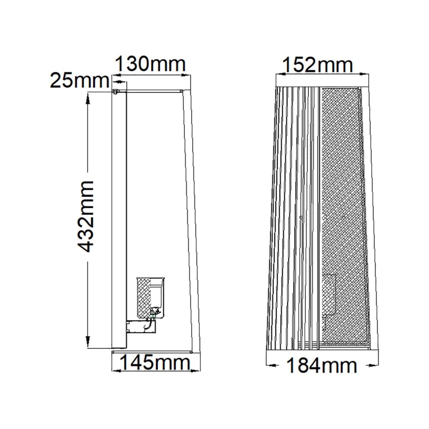 Quintiesse - Wandleuchte LINARA 1xE27/60W/230V schwarz/gold