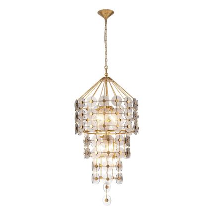 Quintiesse - Kronleuchter mit Kette MERIDIAN 9xE14/40W/230V Ø 57,2 cm gold