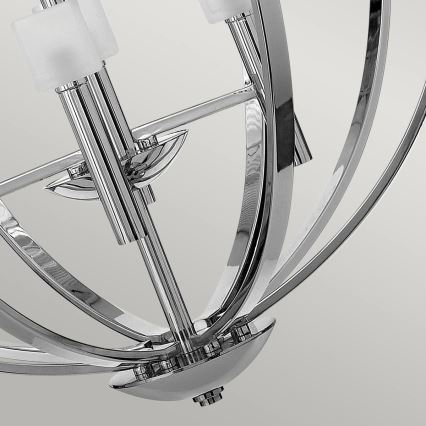 Quintiesse - LED-Pendelleuchte an Stahlseil MONDO 8xG9/3W/230V Ø 71,3 cm glänzender Chrom