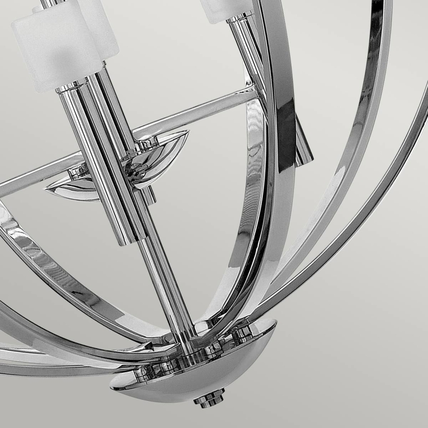 Quintiesse - LED-Pendelleuchte an Stahlseil MONDO 8xG9/3W/230V Ø 71,3 cm glänzender Chrom