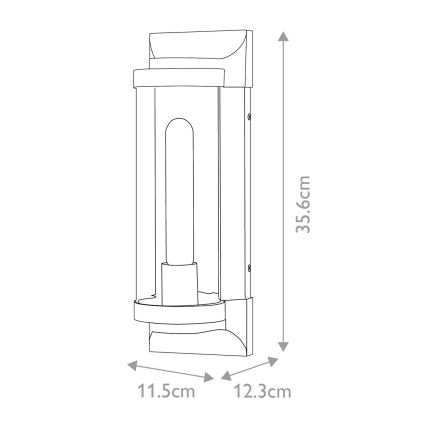 Quintiesse - Außenwandleuchte PEARSON M 1xE27/60W/230V IP44 Bronze