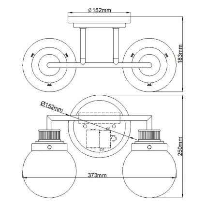 Quintiesse - Badezimmer-Wandleuchte POPPY 2xE27/60W/230V IP44 glänzender Chrom