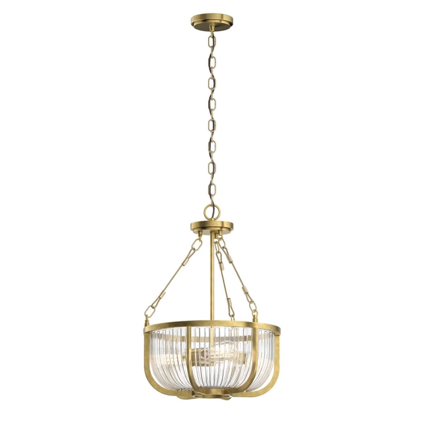 Quintiesse - Pendelleuchte ROUX mit Kette 3xE27/60W/230V, Ø 40,6 cm, gold