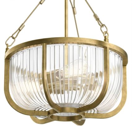 Quintiesse - Pendelleuchte ROUX mit Kette 3xE27/60W/230V, Ø 40,6 cm, gold
