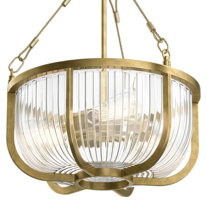 Quintiesse - Pendelleuchte ROUX mit Kette 3xE27/60W/230V, Ø 40,6 cm, gold