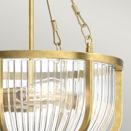 Quintiesse - Pendelleuchte ROUX mit Kette 3xE27/60W/230V, Ø 40,6 cm, gold