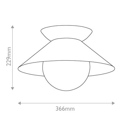 Quintiesse - Deckenleuchte SAUCER 1xE27/40W/230V Ø 36,6 cm goldfarben