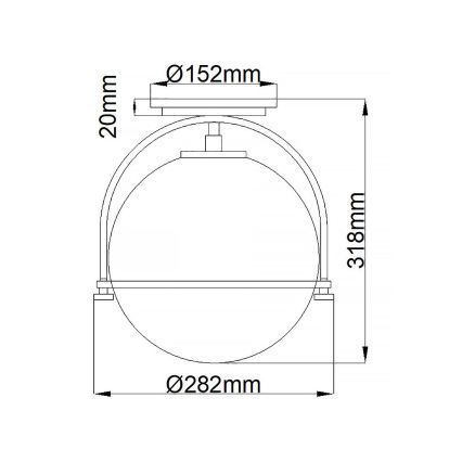Quintiesse - Deckenleuchte SOMERSET 1xE27/60W/230V Ø 28,2 cm goldfarben