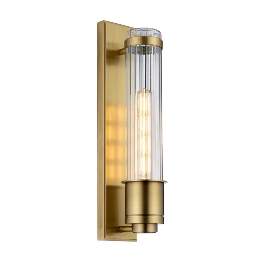 Quintiesse - Badezimmer-Wandleuchte WELLINGTON 1xE27/60W/230V IP44 goldfarben