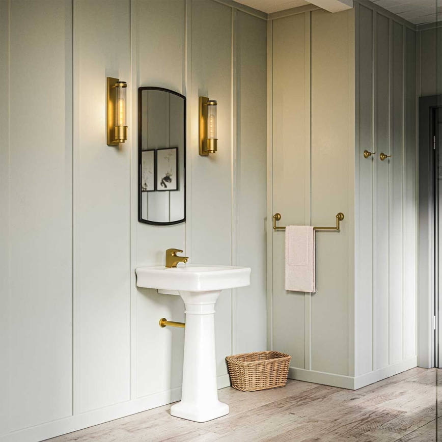 Quintiesse - Badezimmer-Wandleuchte WELLINGTON 1xE27/60W/230V IP44 goldfarben