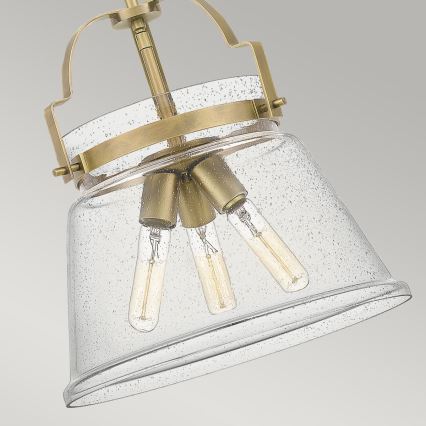 Quintiesse - Deckenleuchte mit Stange WIMBERLEY 3xE27/60W/230V Ø 35,6 cm goldfarben