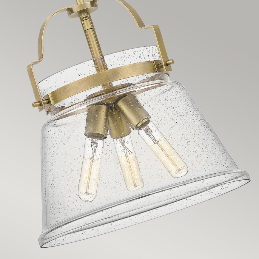 Quintiesse - Deckenleuchte mit Stange WIMBERLEY 3xE27/60W/230V Ø 35,6 cm goldfarben