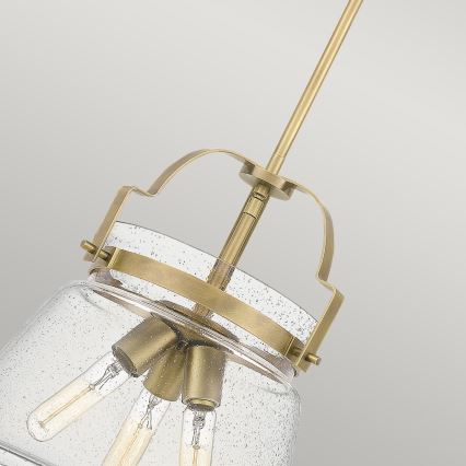 Quintiesse - Deckenleuchte mit Stange WIMBERLEY 3xE27/60W/230V Ø 35,6 cm goldfarben
