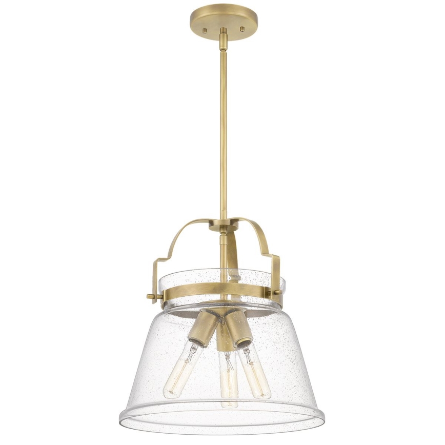Quintiesse - Deckenleuchte mit Stange WIMBERLEY 3xE27/60W/230V Ø 35,6 cm goldfarben