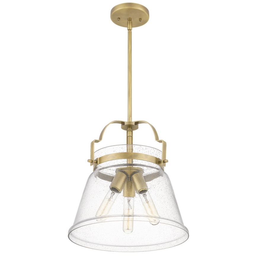 Quintiesse - Deckenleuchte mit Stange WIMBERLEY 3xE27/60W/230V Ø 35,6 cm goldfarben