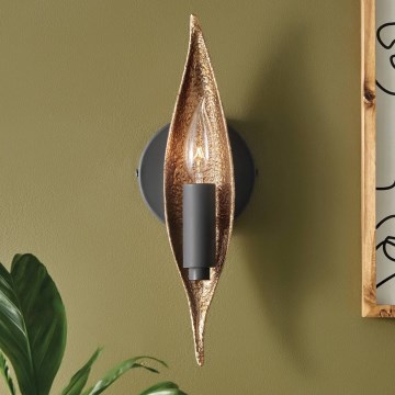 Quintiesse - Wandleuchte WILLOW 1xE14/40W/230V Gold/Schwarz