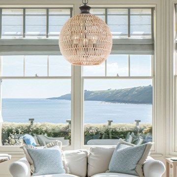 Quoizel - Kronleuchter an Kette CASABLANCA 3xE27/60W/230V braun