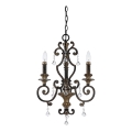 Quoizel - Kronleuchter MARQUETTE mit Kette, 3xE14/60W/230V, Bronze