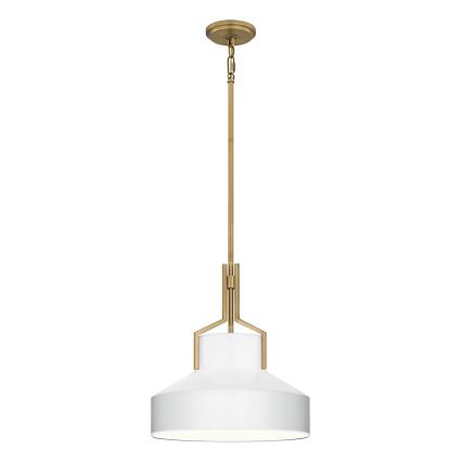 Quoizel - Deckenleuchte mit Stange BRECKEN 2xE27/60W/230V gold/weiß