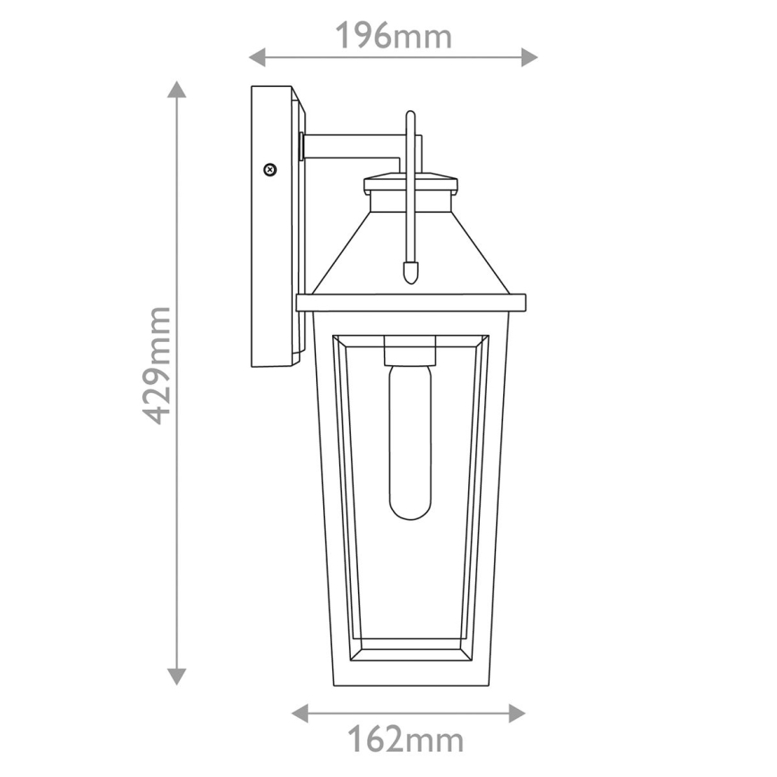 Quoizel - Außenwandleuchte BUCKLEY M 1xE27/40W/230V IP44 schwarz