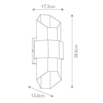 Quoizel - LED-Outdoor-Wandleuchte CHASM 2xLED/5,5W/230V IP44