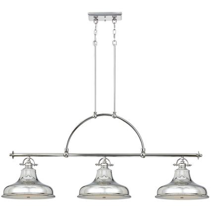 Quoizel - Hängeleuchte an Kette EMERY 3xE27/100W/230V glänzendes Chrom