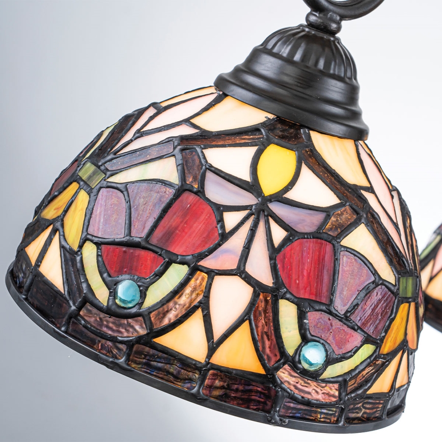 Quoizel - Kronleuchter an Kette Tiffany LARISSA 3xE27/60W/230V Ø 63,6 cm