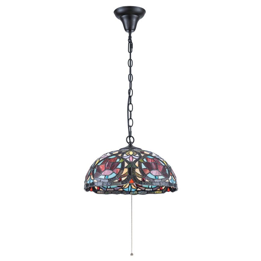 Quoizel - Tiffany-Kronleuchter LARISSA an Kette 3xE27/60W/230V Ø 38,5 cm