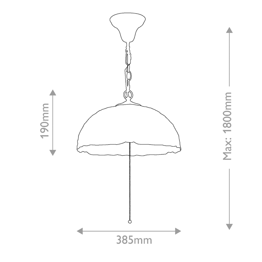 Quoizel - Tiffany-Kronleuchter LARISSA an Kette 3xE27/60W/230V Ø 38,5 cm