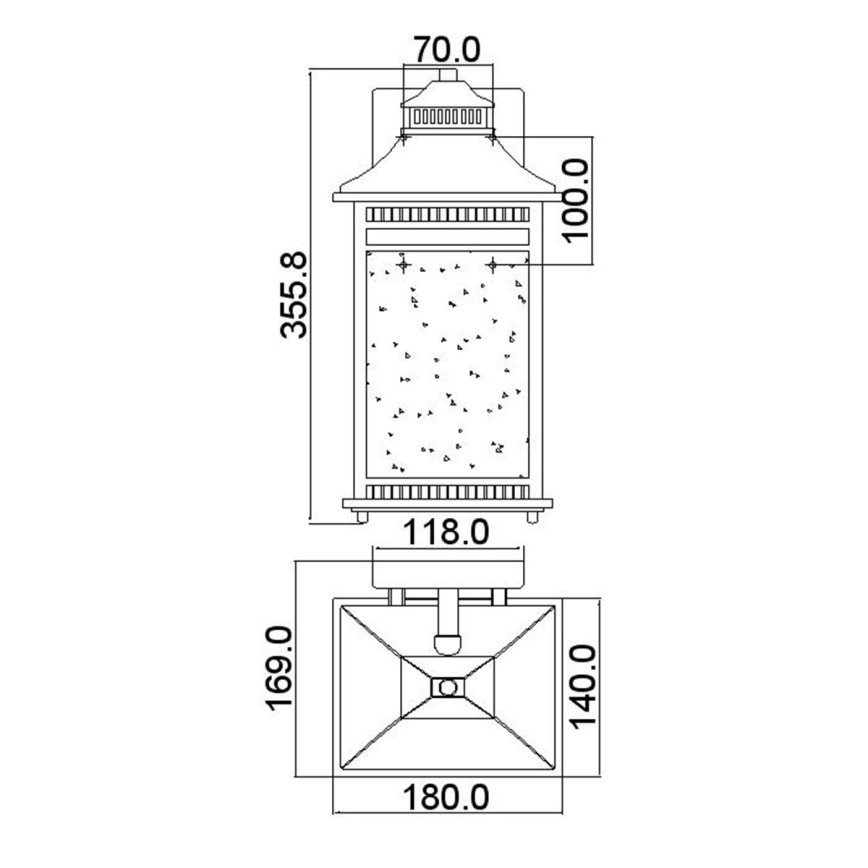 Quoizel - Outdoor-Wandleuchte LIVINGSTON 2xE14/40W/230V IP44