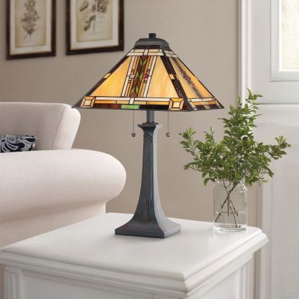 Quoizel - Tischlampe Tiffany NAVAJO 2xE27/60W/230V