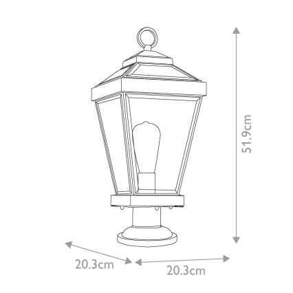 Quoizel - Außenleuchte RAVINE 1xE27/60W/230V IP44 braun
