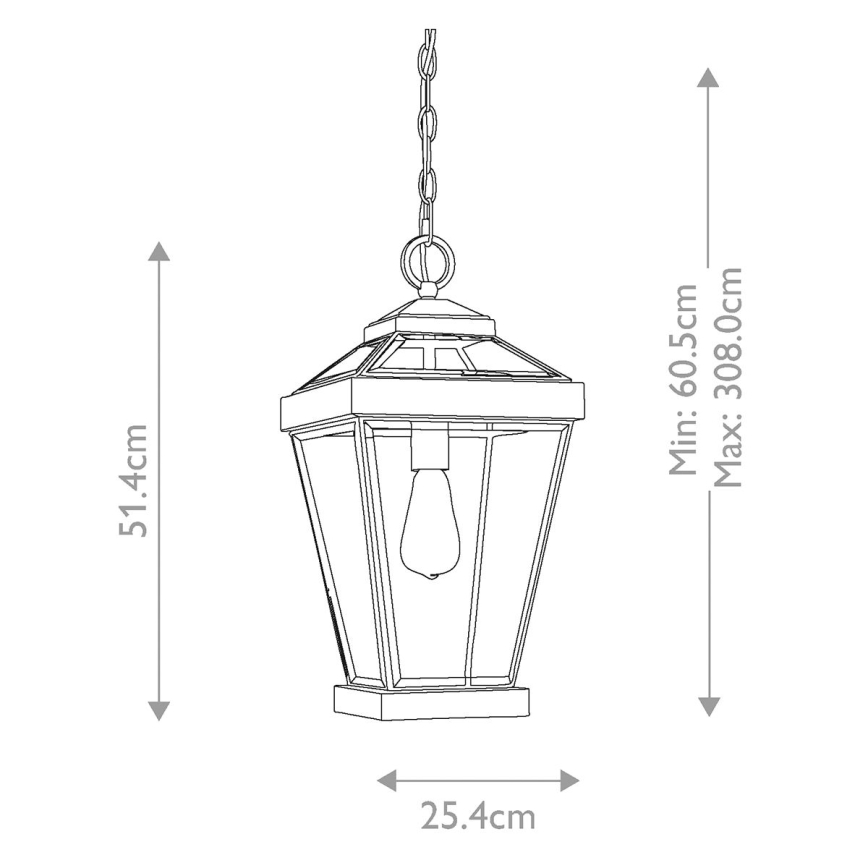 Quoizel - Outdoor-Hängeleuchte an Kette RAVINE 1xE27/60W/230V IP23 braun