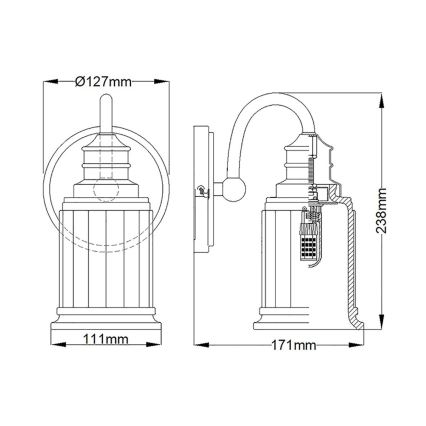 Quoizel - LED-Wandleuchte für Badezimmer SWELL 1xG9/3W/230V IP44