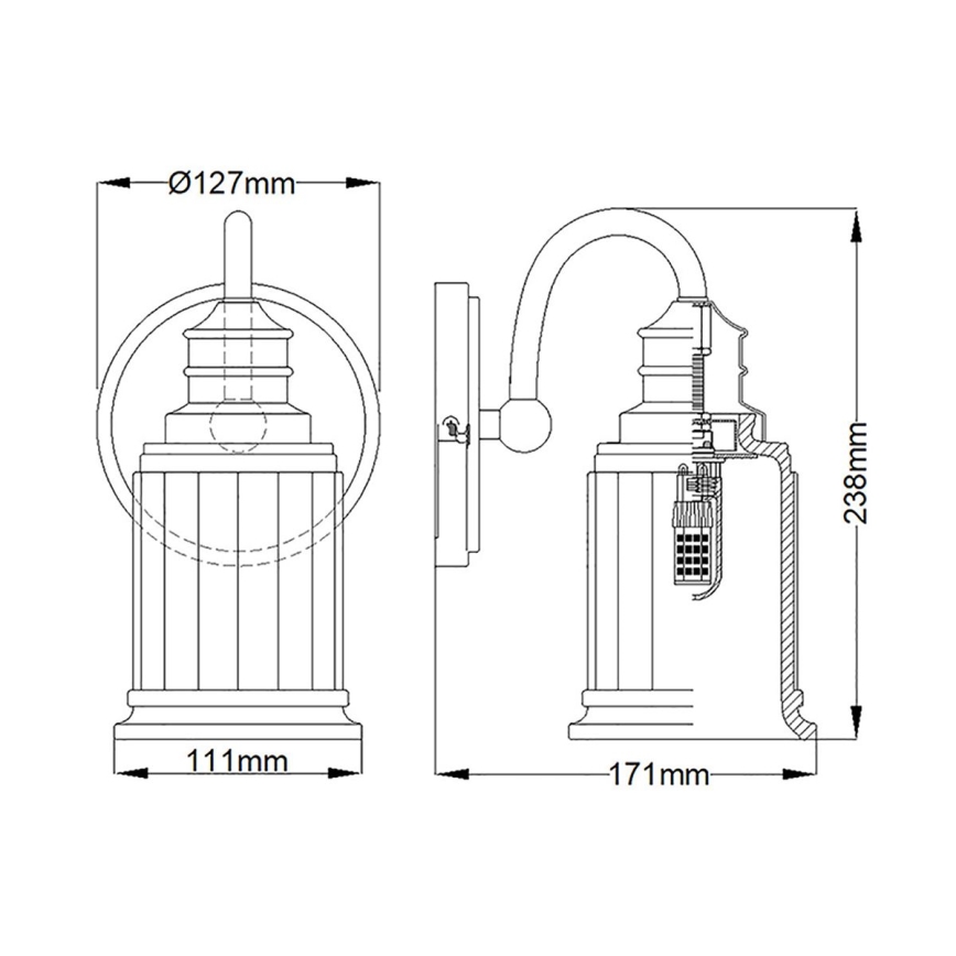 Quoizel - LED-Wandleuchte für Badezimmer SWELL 1xG9/3W/230V IP44