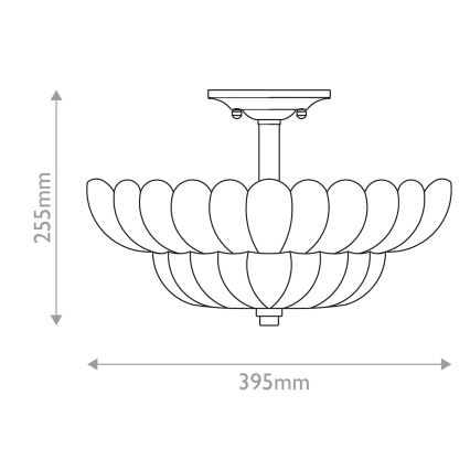 Quoizel - Deckenleuchte WHITECAP 4xE14/40W/230V d 39,5 cm