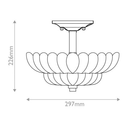 Quoizel - Deckenleuchte WHITECAP 3xE14/40W/230V d 29,7 cm