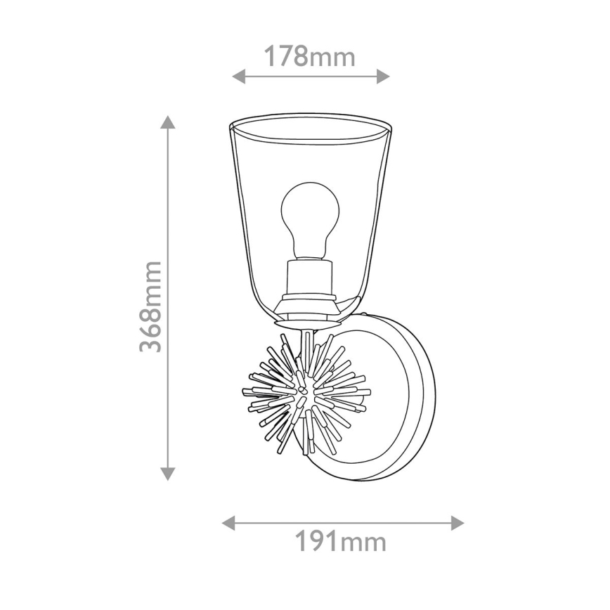 Quoizel - Wandleuchte STARING, 1x E27/40 W/230 V, in Kupferoptik