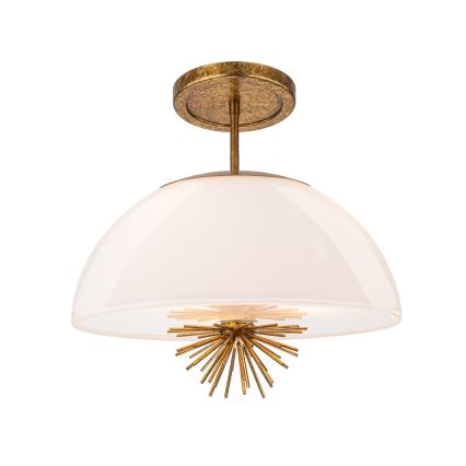 Quoizel - Deckenleuchte an Stange STARING 3xE14/40W/230V d 45,7 cm golden/Patina/weiß