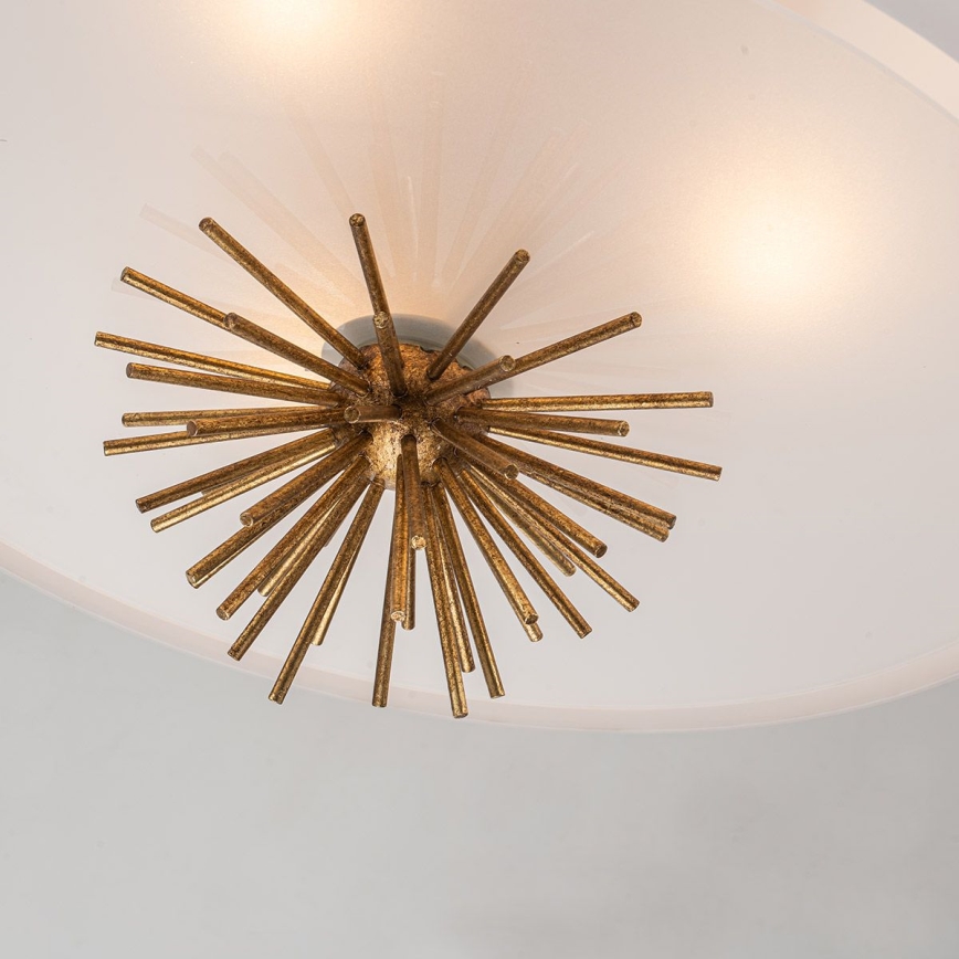 Quoizel - Deckenleuchte an Stange STARING 3xE14/40W/230V d 45,7 cm golden/Patina/weiß