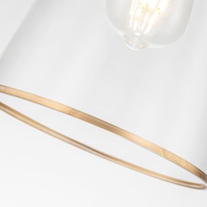 Quoizel - Deckenleuchte an Stange STARING 1xE27/40W/230V d 18,4 cm golden/Patina/klar