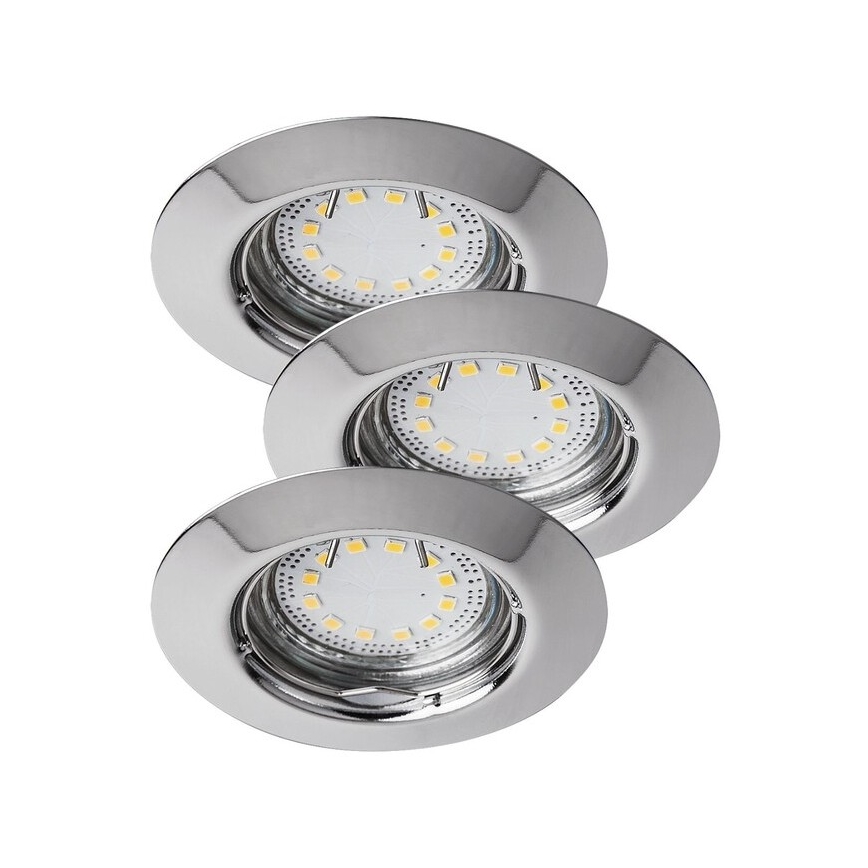 Rabalux - 3er-Set LED Badezimmer-Einbauleuchte 1xGU10/3W/230V IP44