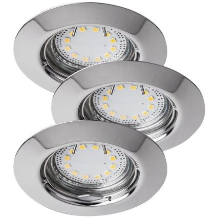 Rabalux - SET 3x LED-Einbauleuchte für Badezimmer 3xGU10/3W/230V IP44