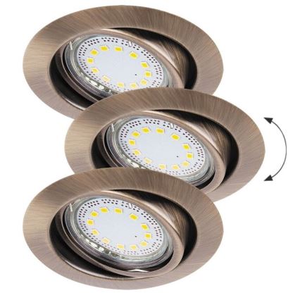 Rabalux - SET 3x LED-Einbauleuchte 3xGU10/3W/230V IP40