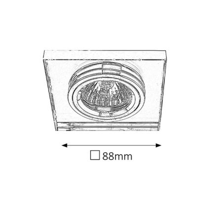 Rabalux - Einbauleuchte 1xGU5,3/50W/12V
