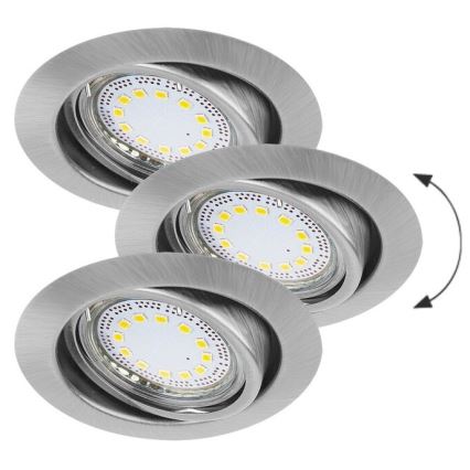 Rabalux - 3er-Set LED-Einbauleuchte 1x GU10/3W/230V IP40