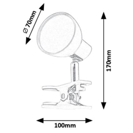 Rabalux - LED Lampe mit Clip LED/5W/230V