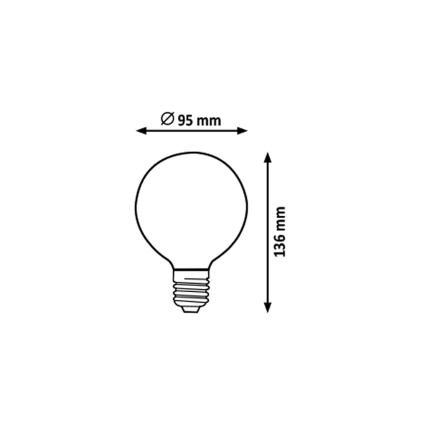 Rabalux - LED-Glühlampe G95 E27/7,2W/230V 2700K